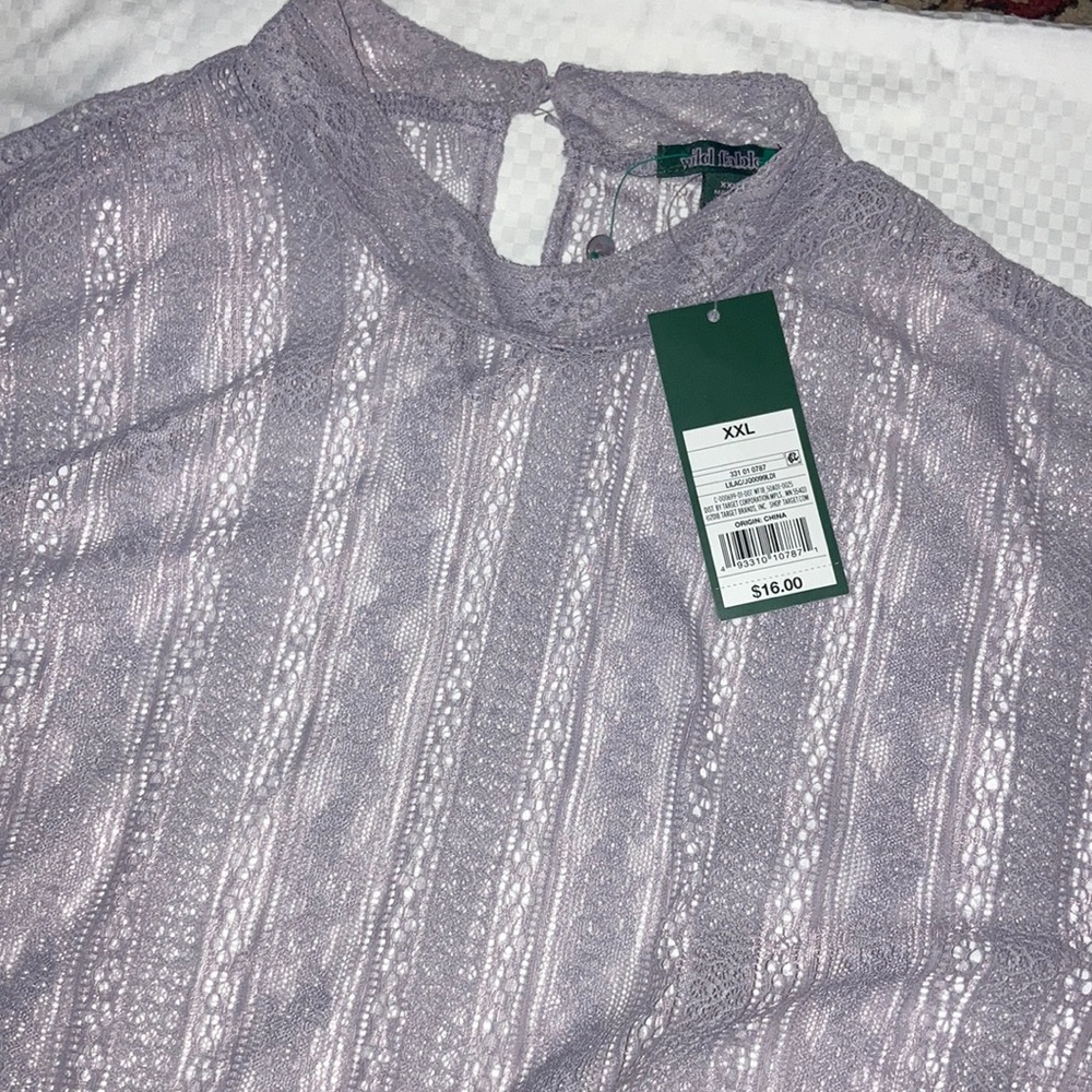 Wild fable Lavender laced crop top